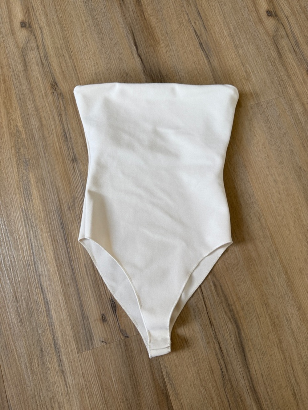 Zara Strapless Cream/Beige Bandeau Bodysuit
